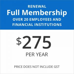 RENEWAL FULL MEMBERSHIP Over 20 Employees